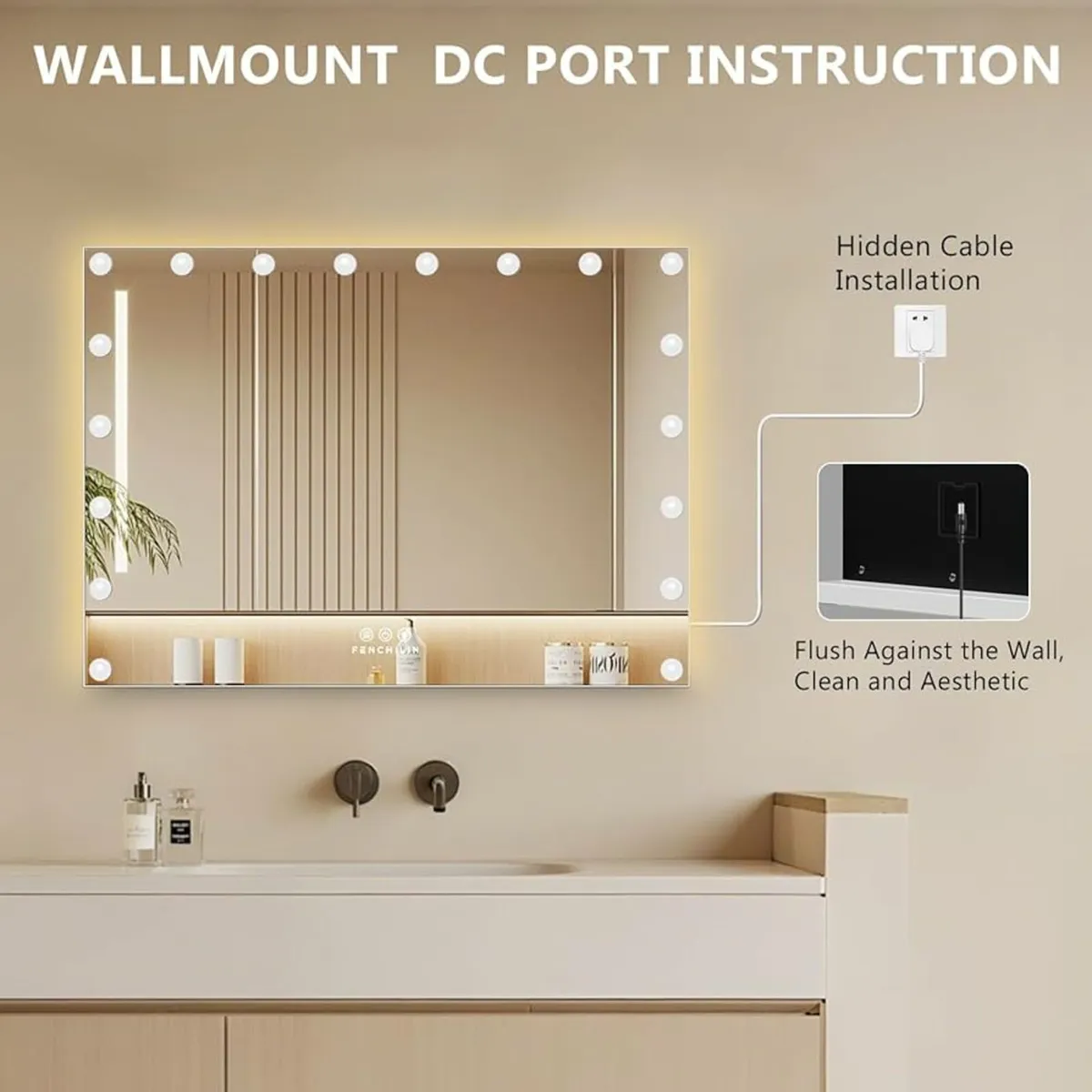 Hollywood Mirror with Lights Backlit 18 LED Vanity - Image 3
