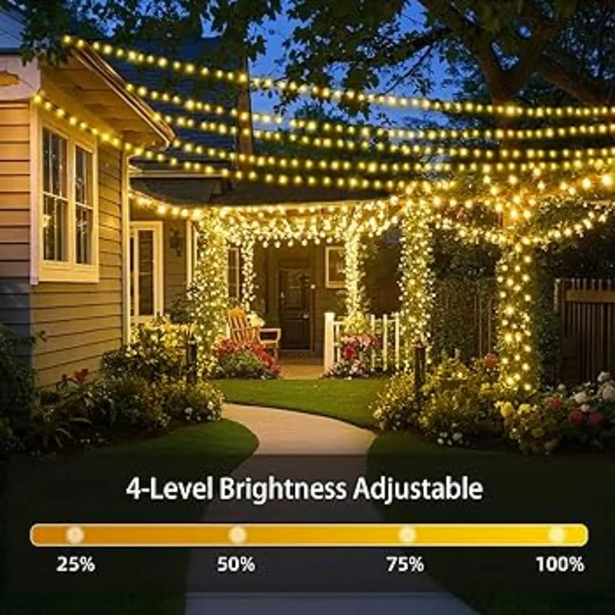 2 Pack Outdoor Fairy Lights Battery Operated Chris - Image 4