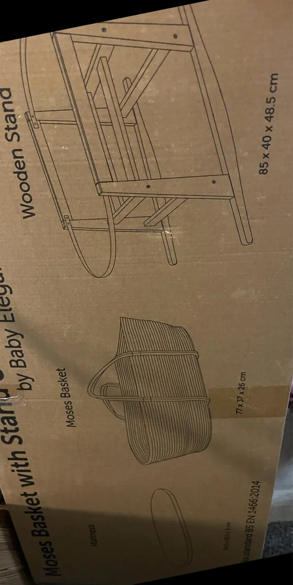 Brand new Moses basket by baby elegance - Image 2