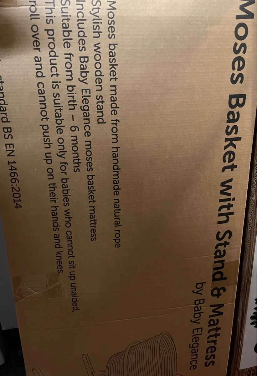 Brand new Moses basket by baby elegance - Image 4