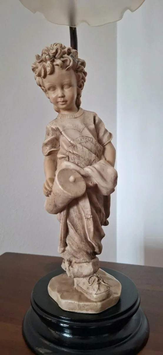 Table Lamp with Wood Base - Image 1