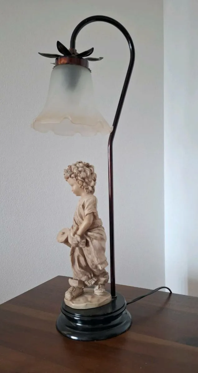 Table Lamp with Wood Base - Image 2