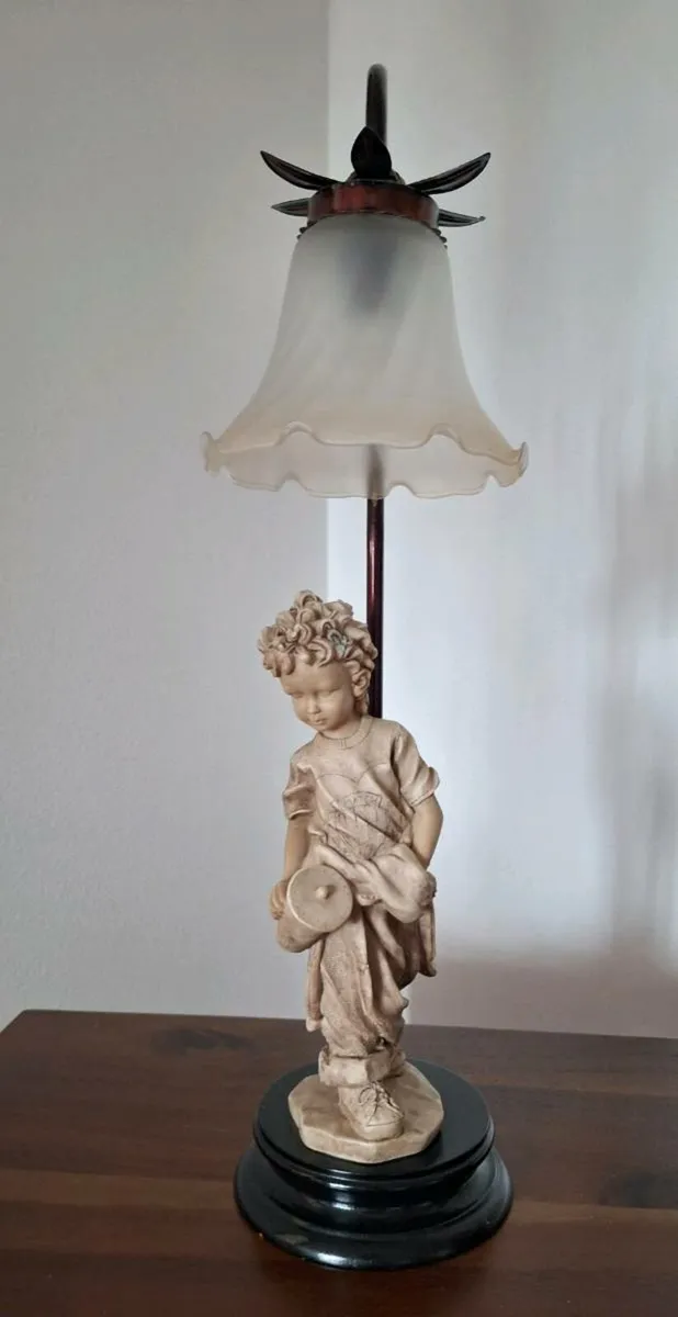 Table Lamp with Wood Base - Image 4