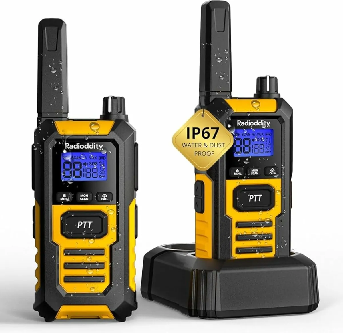 HD-1 IP67 2packs Walkie Talkies for Adults, Waterp - Image 1