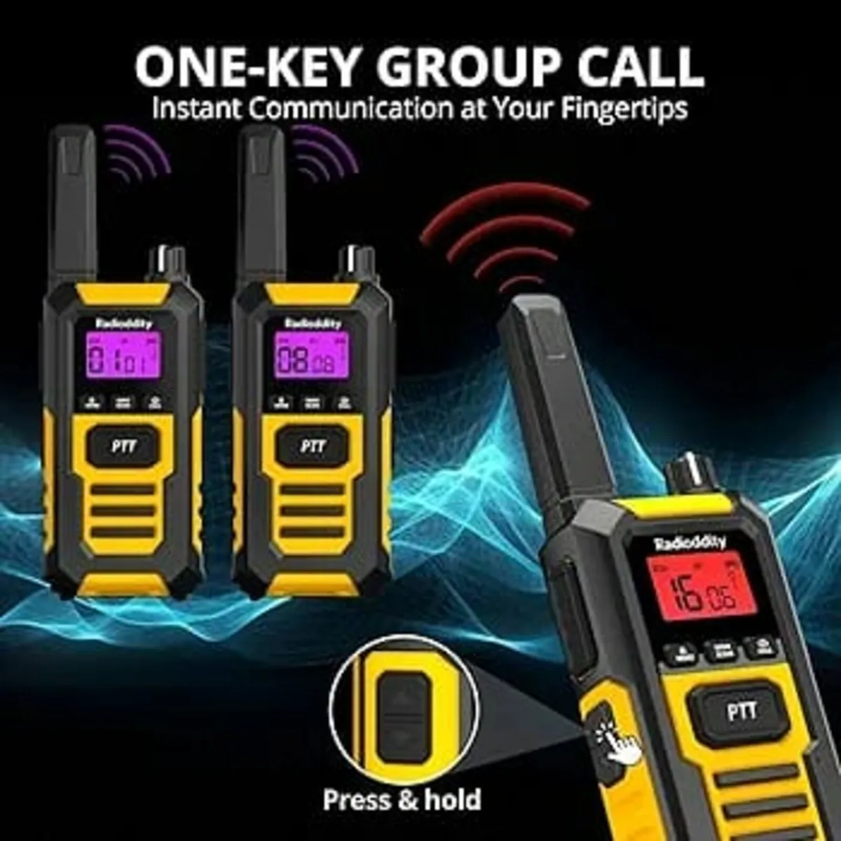 HD-1 IP67 Walkie Talkies for Adults, Waterproof & - Image 2