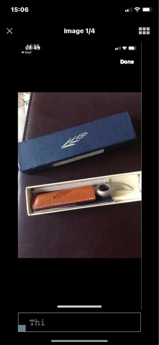 Corkscrew & Bottle Opener  in  Leather Case - Image 1