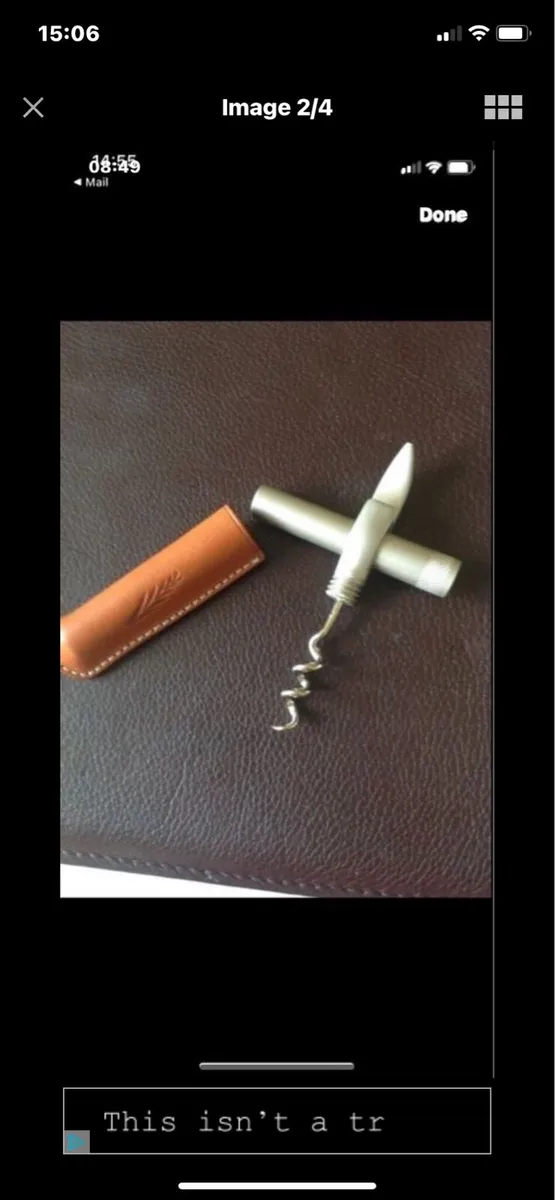 Corkscrew & Bottle Opener  in  Leather Case - Image 2