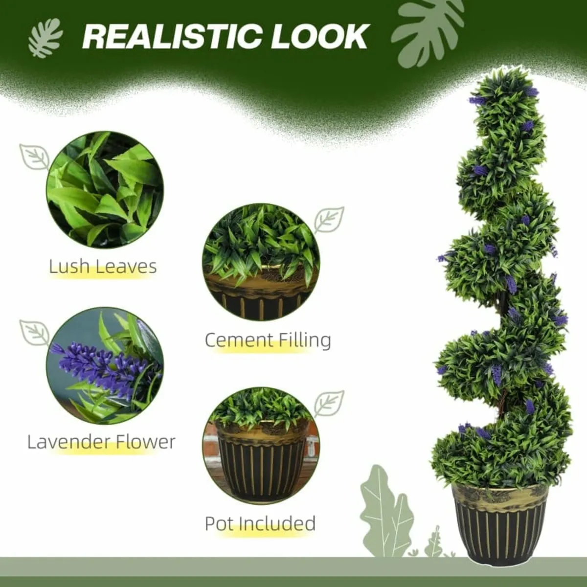 Set of Two 115cm Artificial Lavender Trees

Featur - Image 3