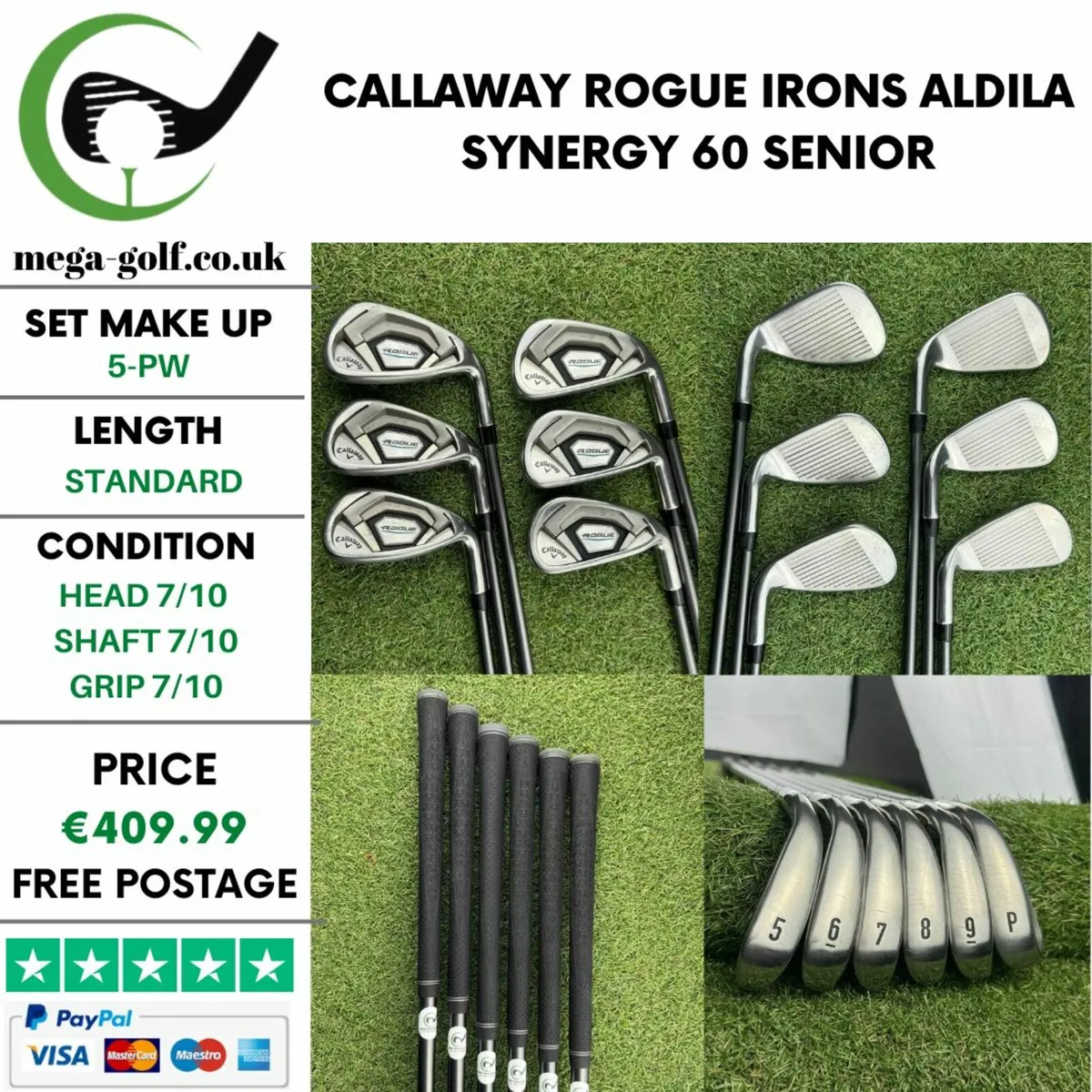 Callaway Rogue Irons / 5-Pw / Senior - Image 1