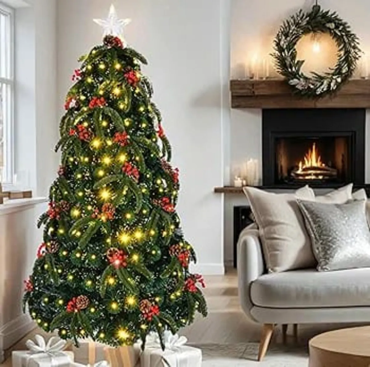 7ft Fiber Optic Christmas Tree with 8-Function LED - Image 2