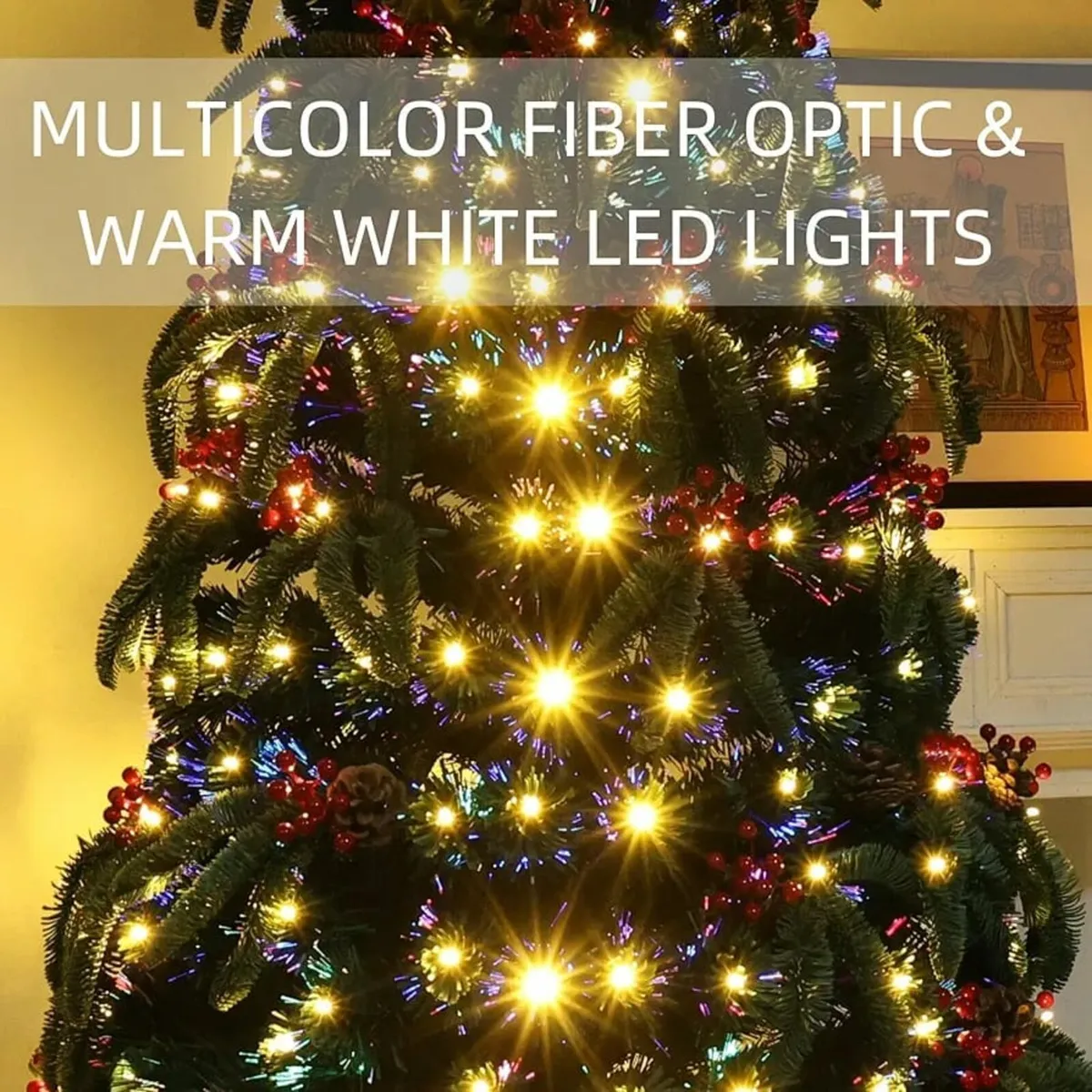 7ft Fiber Optic Christmas Tree with 8-Function LED - Image 4