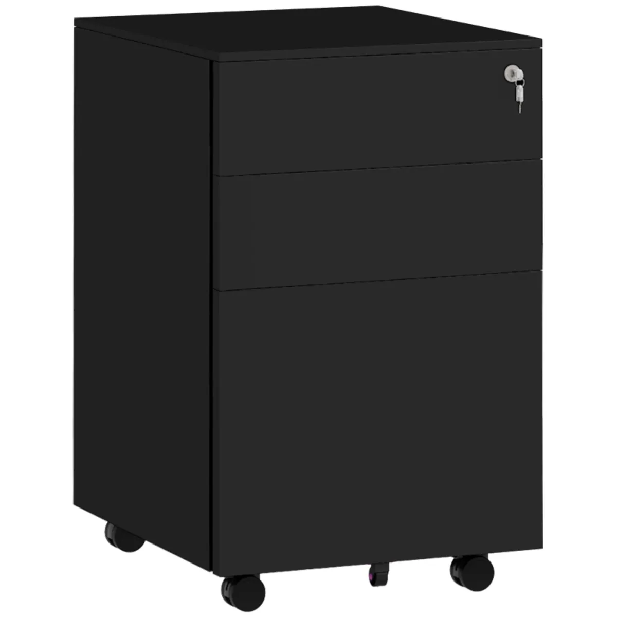 3-Drawer Vertical Filing Cabinet with Pencil Tray, - Image 1