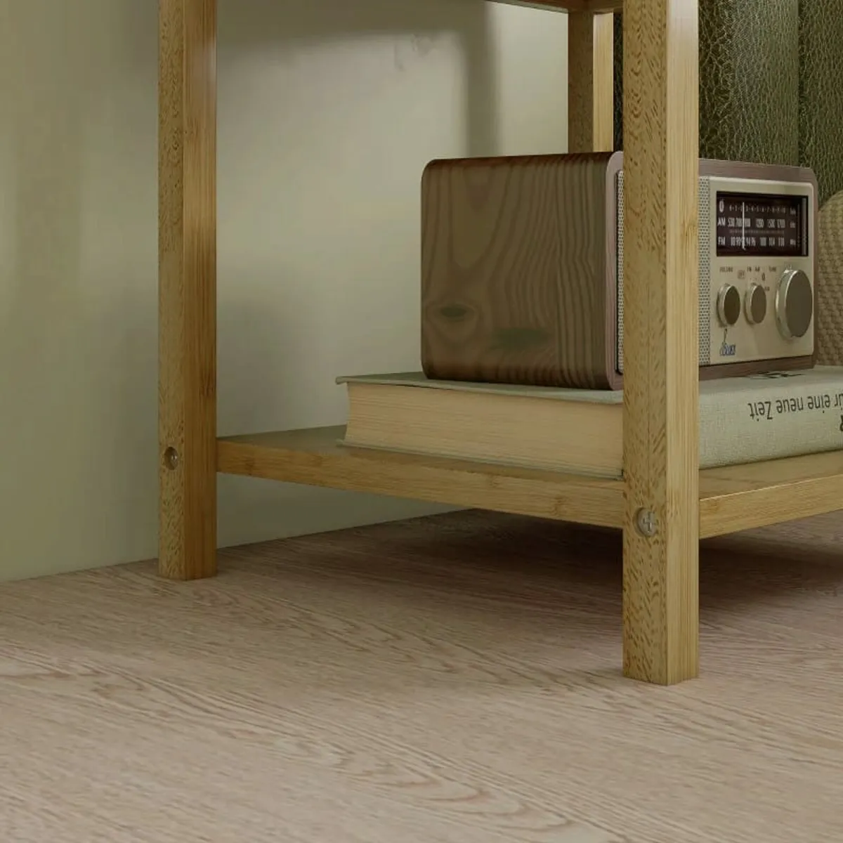 Bedside tables, 2-pack, Scandi design, bamboo, 2 d - Image 2