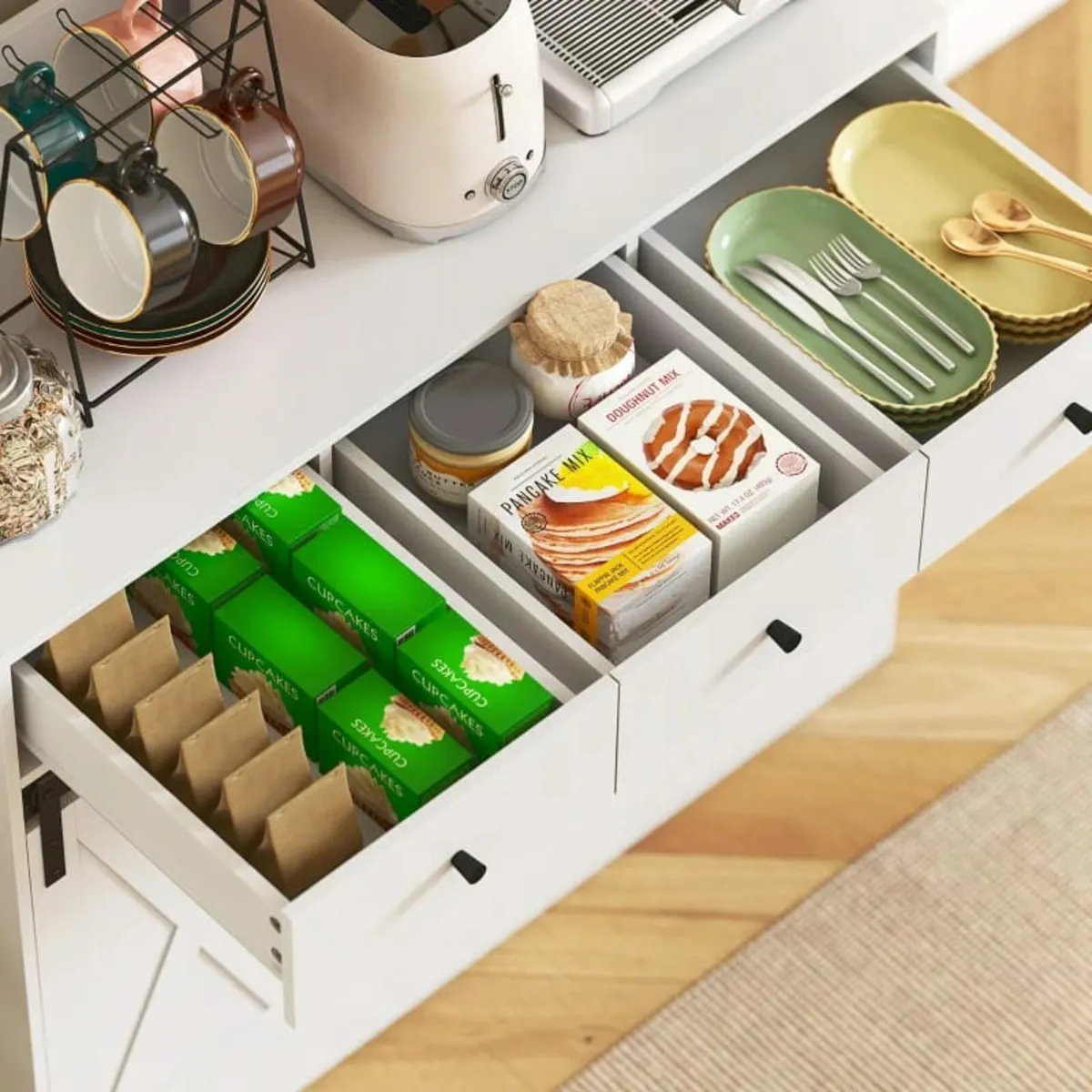 Kitchen cabinet with shelves, cupboards, drawers a - Image 3