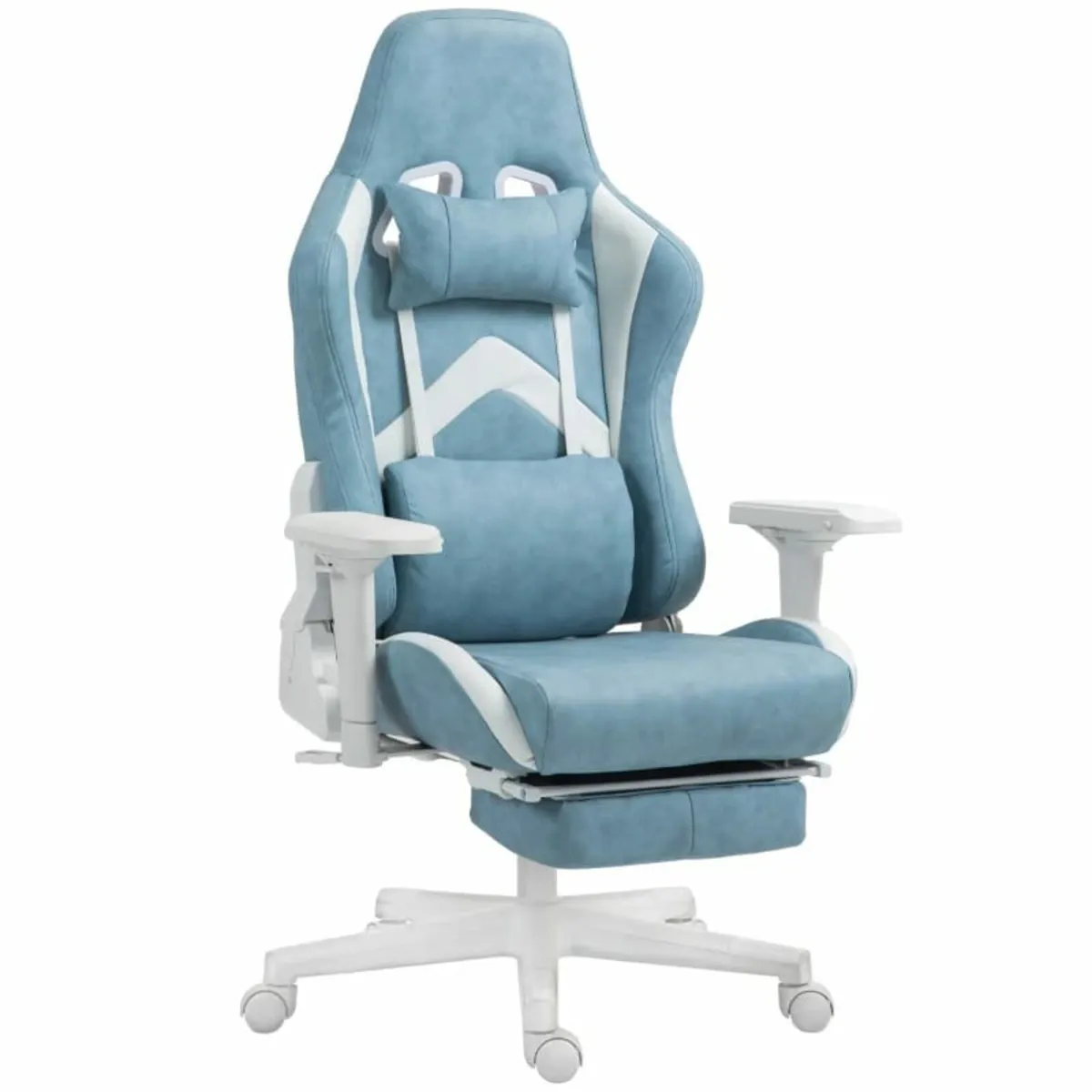 Gaming chair, adjustable armrests & backrest, faux - Image 4