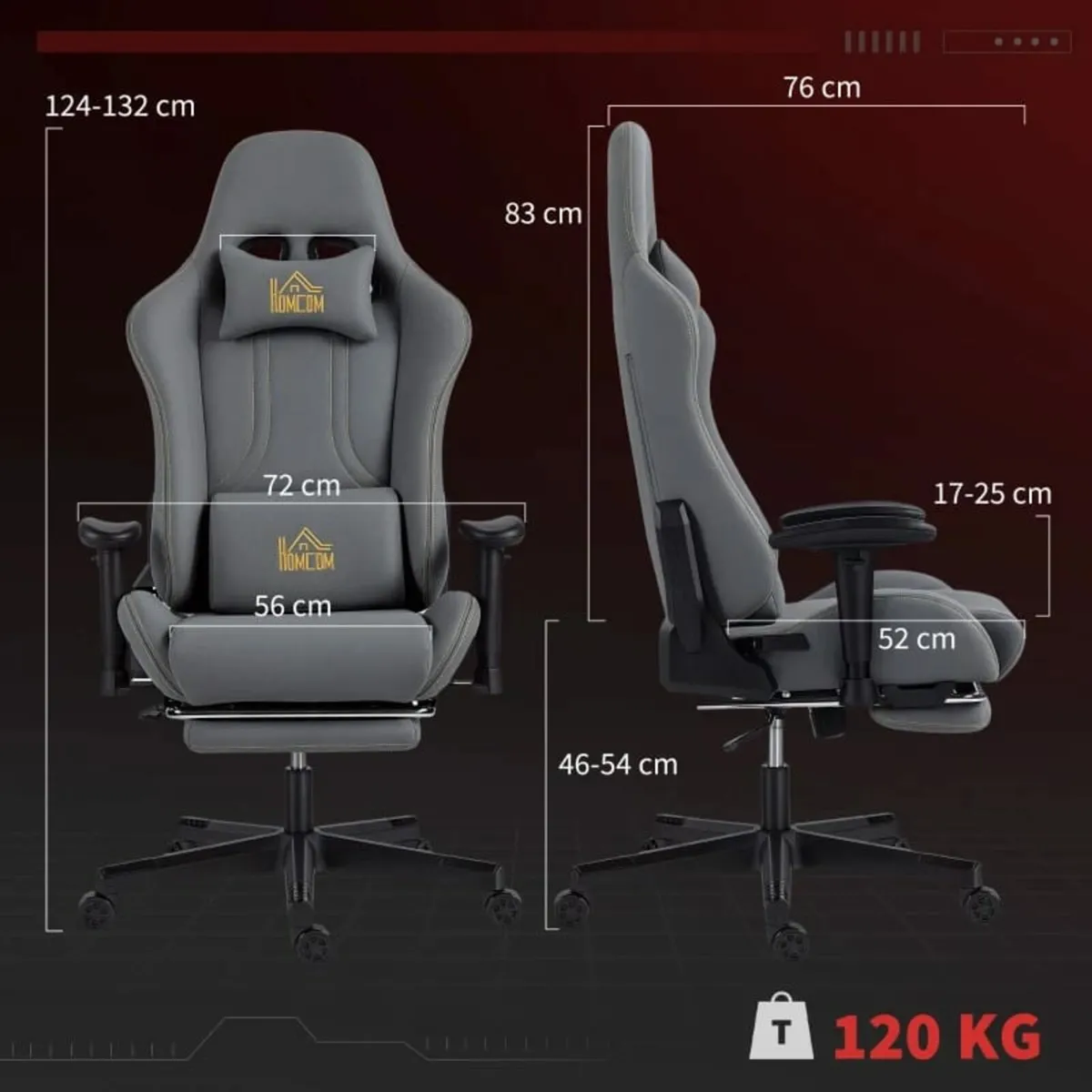 Ergonomic gaming chair with 3D armrests, adjustabl - Image 2