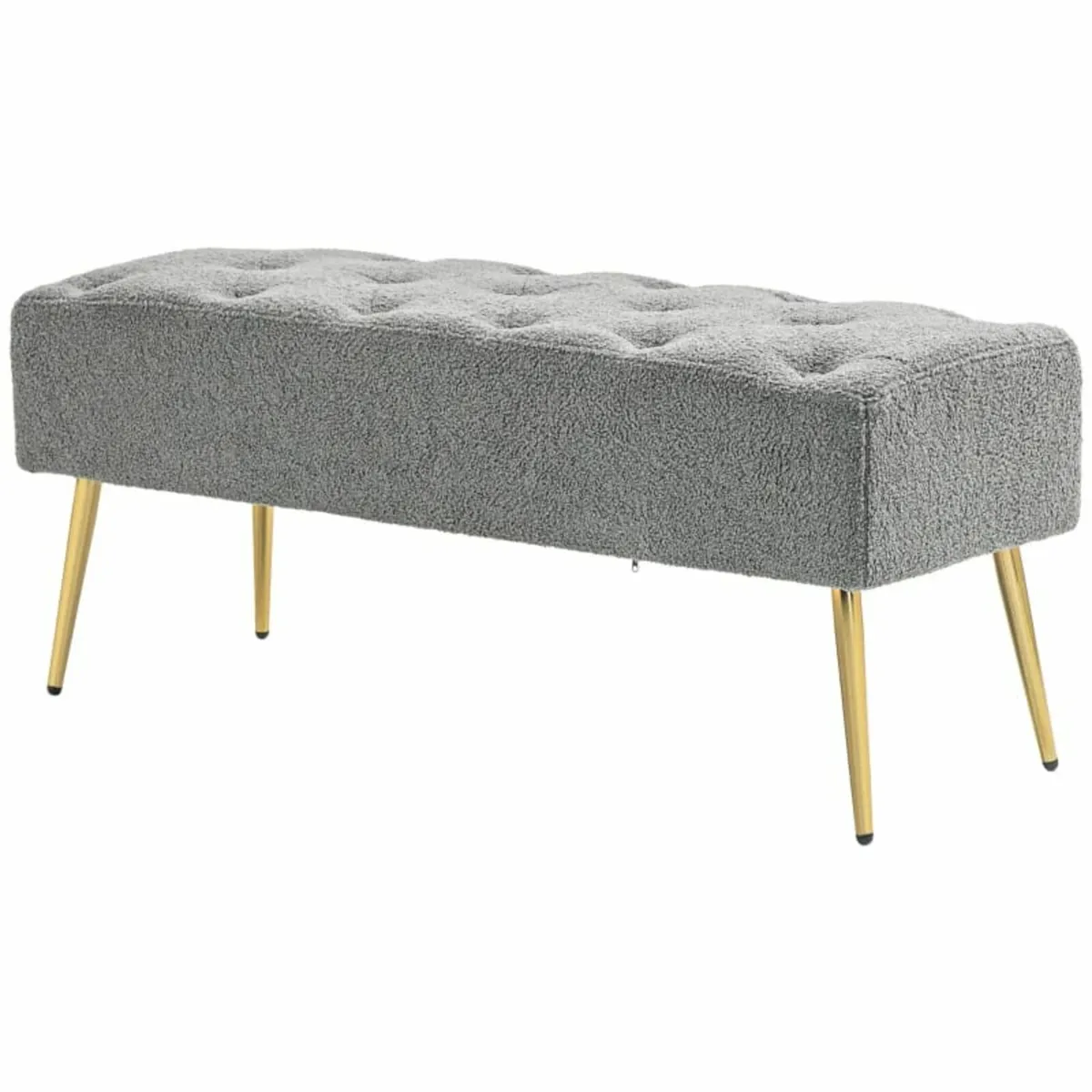 Bed Bench, Seating Bench, Soft Faux Lambswool Cove - Image 1