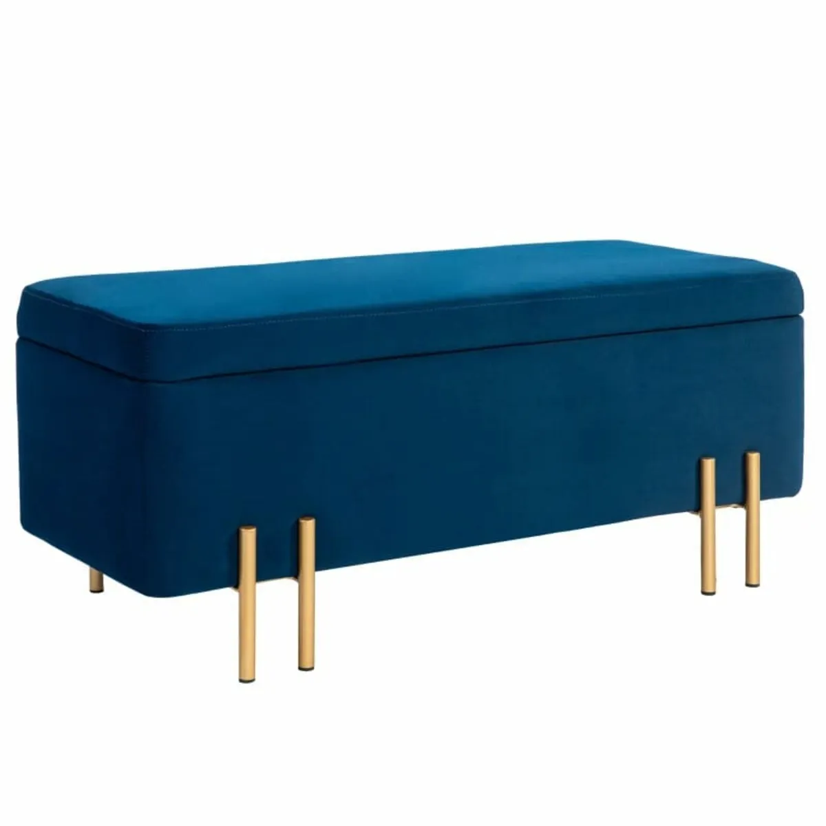 Storage bench, upholstered bench with storage, met - Image 3