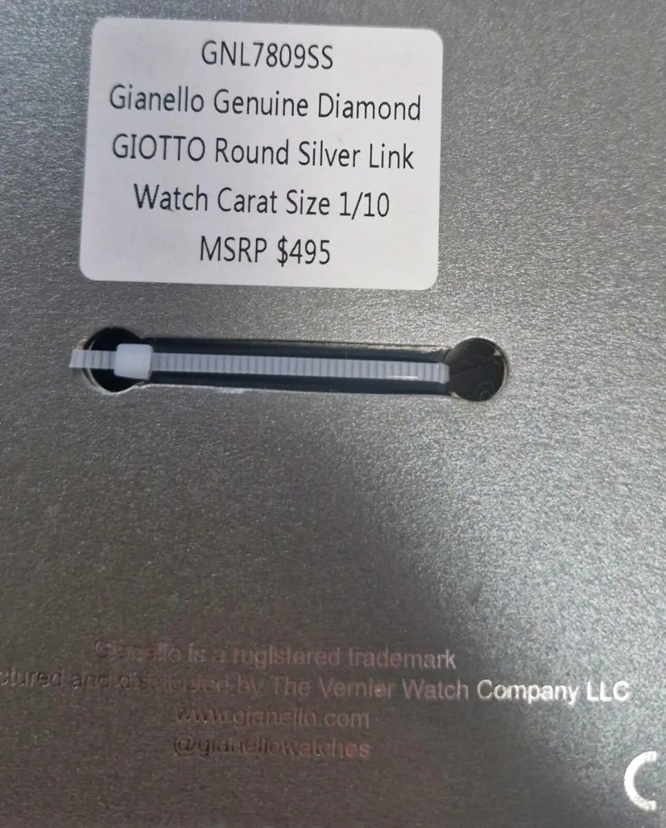 Gianello Genuine Diamond Dial GIOTTO Round Silver - Image 3