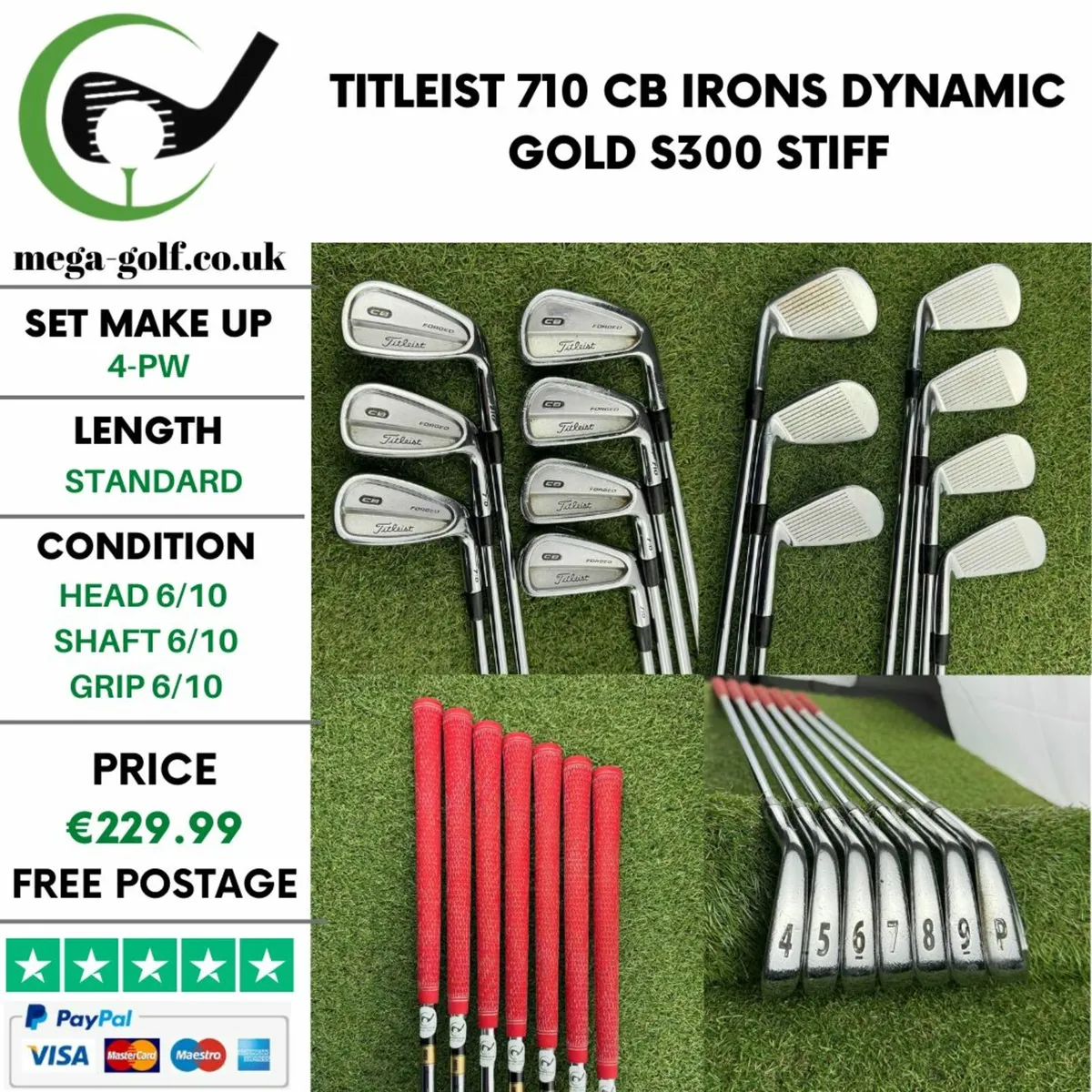 Titleist 710 CB Irons / 4-Pw / Stiff - Image 1