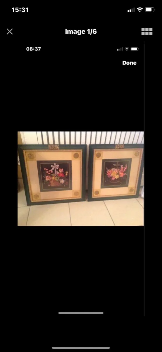 Framed 3 D Floral Pictures - Image 1
