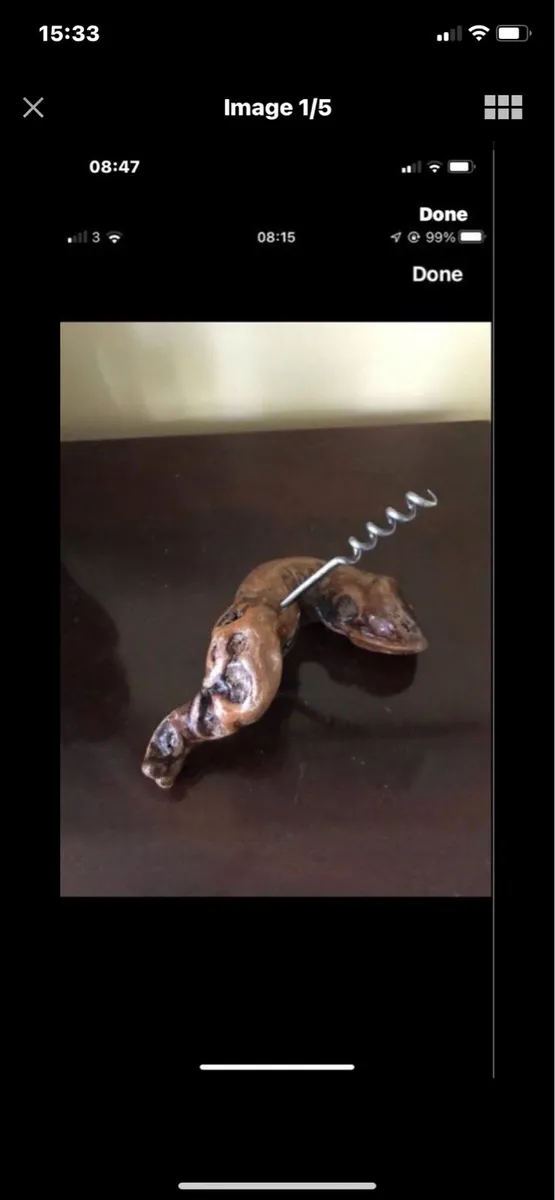 Vintage Twisted Timber Corkscrew - Image 1