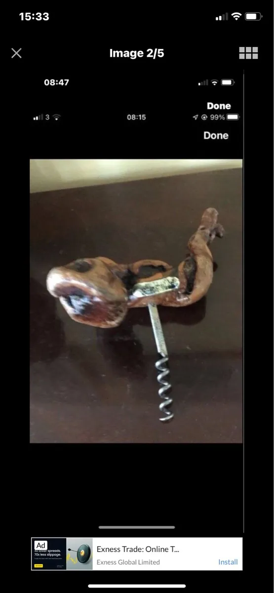 Vintage Twisted Timber Corkscrew - Image 2