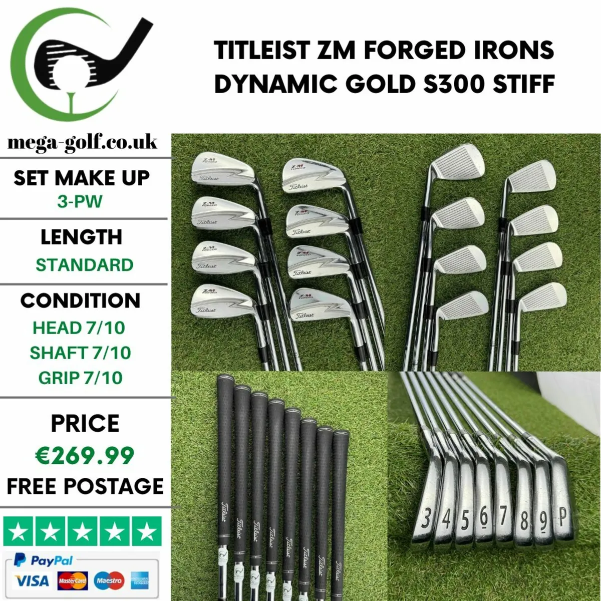 Titleist ZM Forged Irons / 3-Pw / Stiff - Image 1