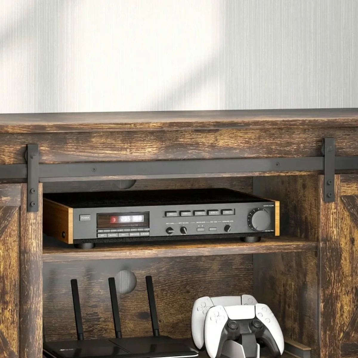 TV Lowboard, Industrial design, for 60" TVs, 6 com - Image 2