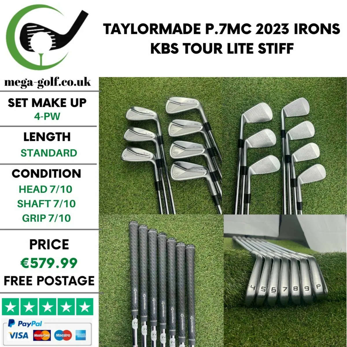 Taylormade P.7MC 2023 Irons / 4-Pw / Stiff - Image 1