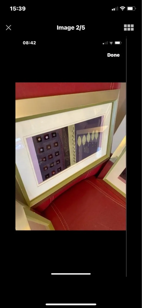 Set of Embroidered Sprig Filled Frames - Image 2