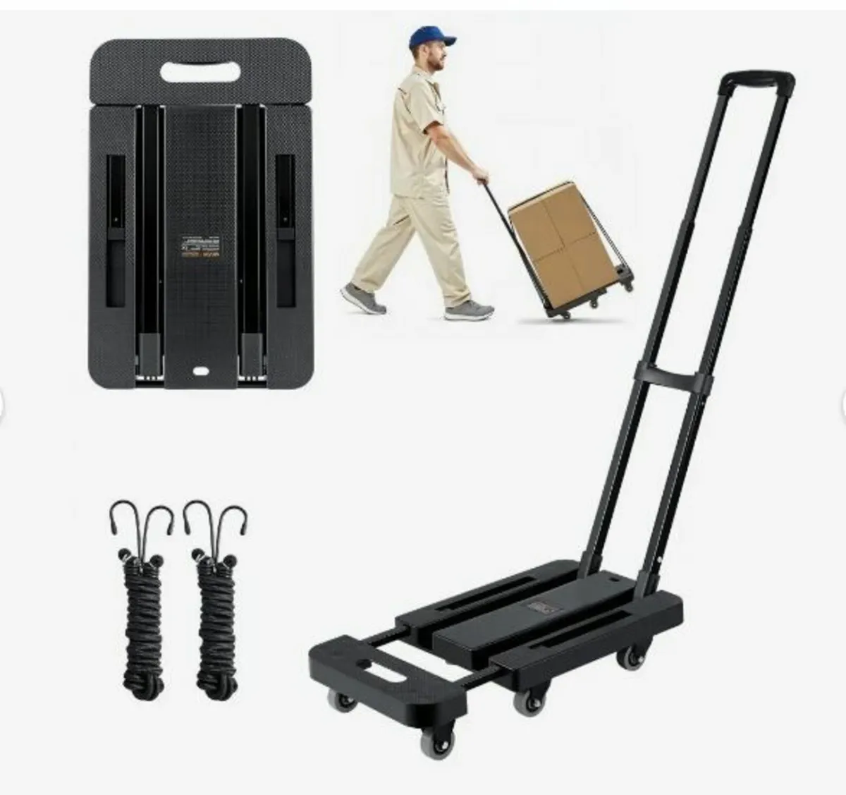 Folding Hand Truck, 226.8 kg Load Capacity - Image 1