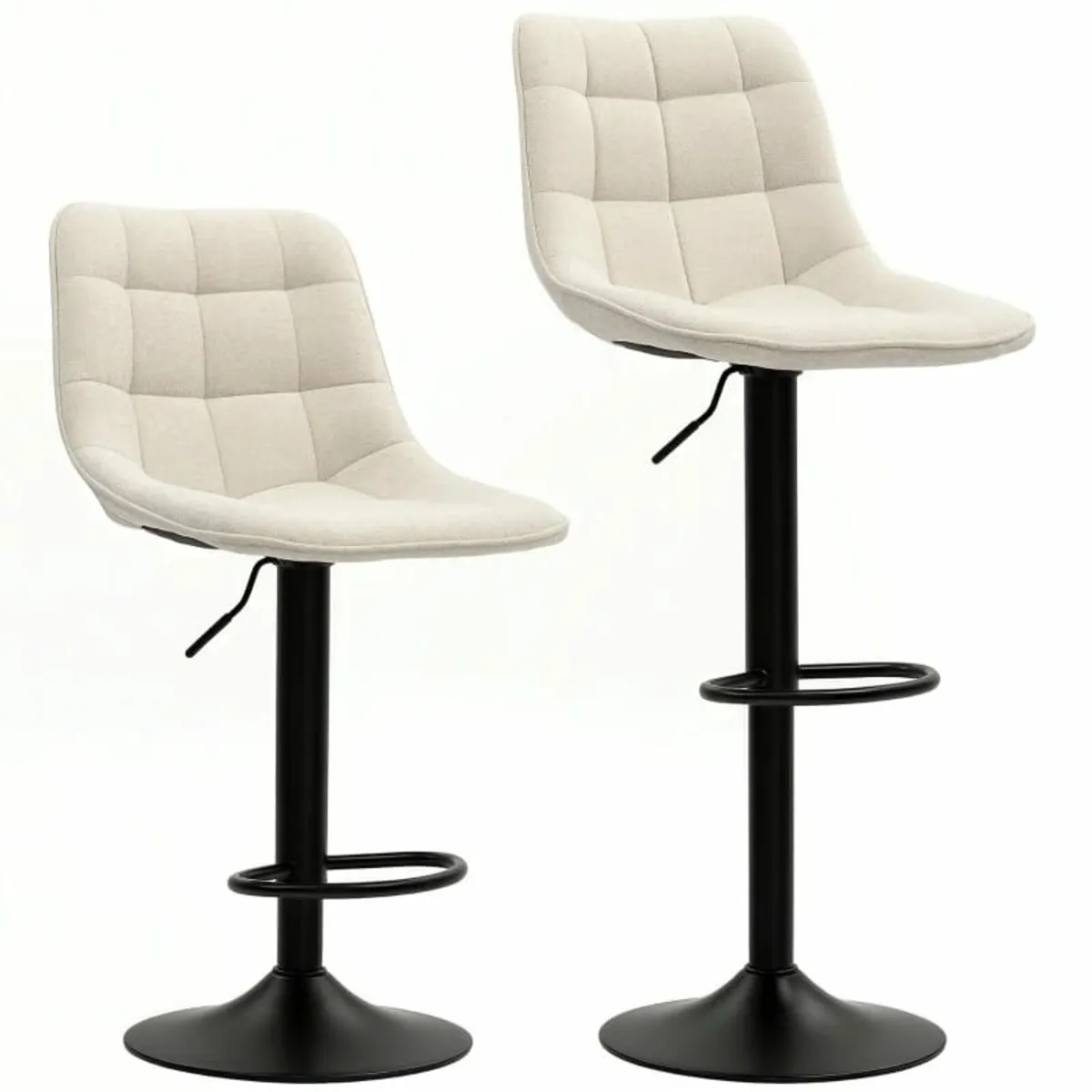 Modern Bar Stool, 2-Piece Set of Swivel Bar Chairs - Image 1