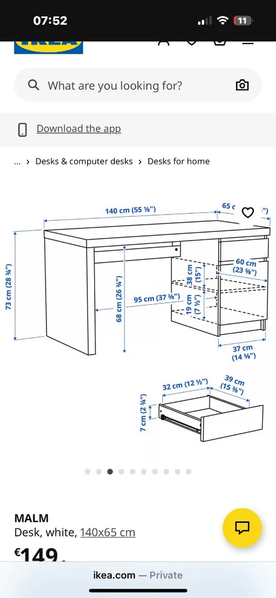 IKEA home office desk - Image 3