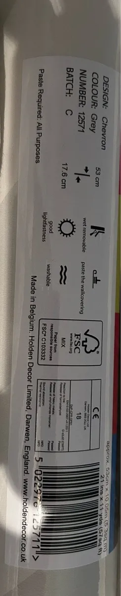 Chevron Grey wall paper for Baby nursery - Image 3