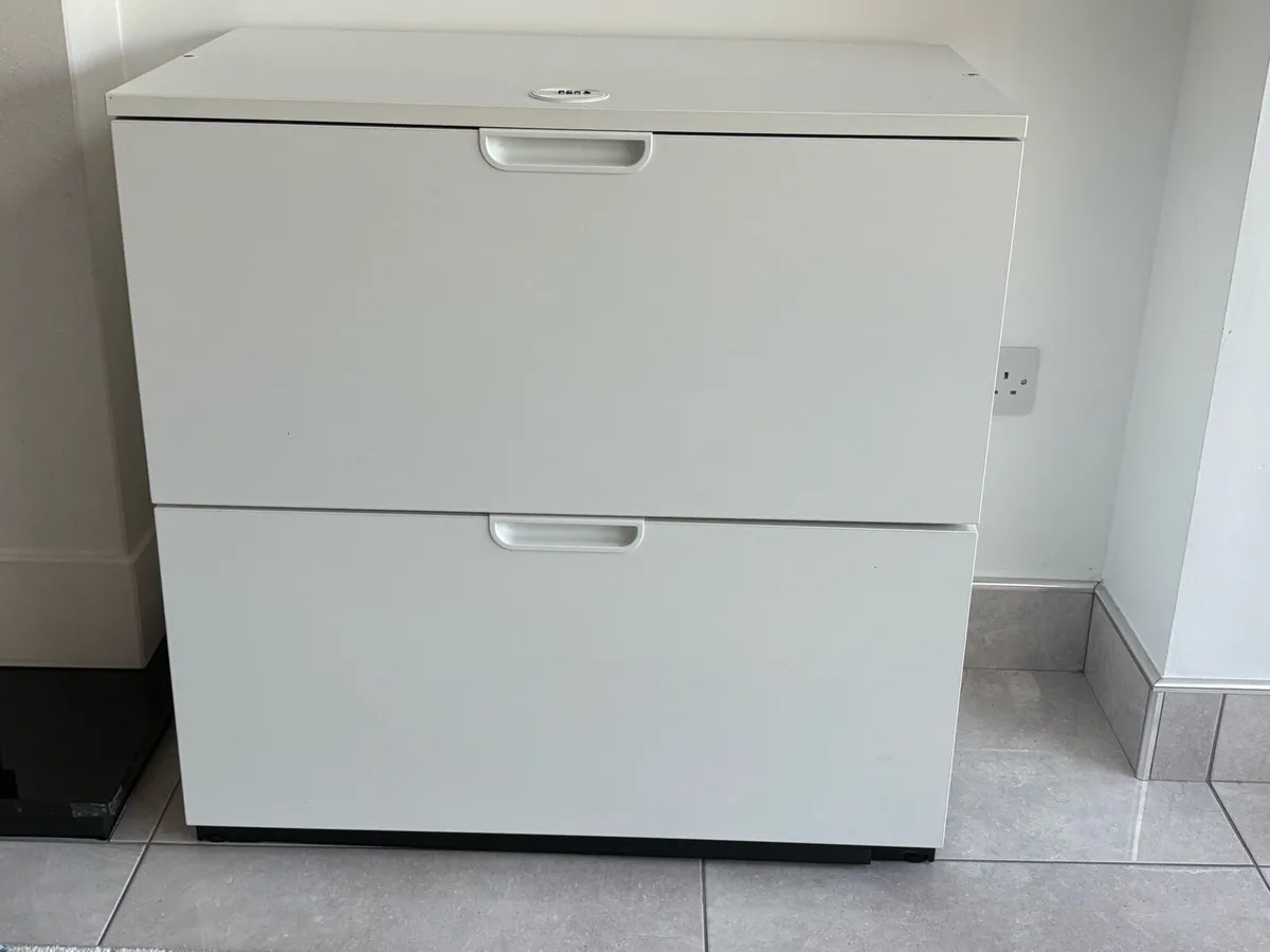 Filing Cabinet - White - Image 1