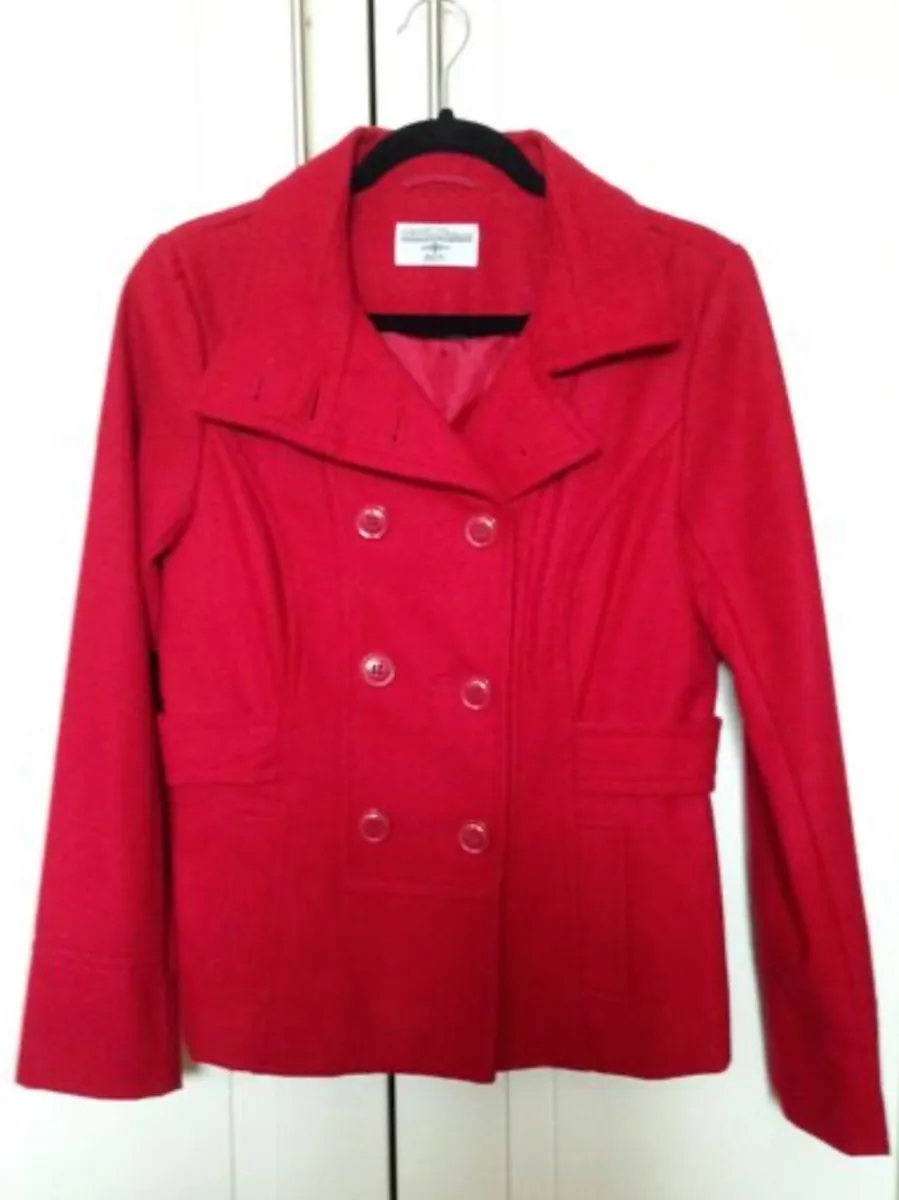 NEW Ladies Red Jacket / Red Coat: Size 10 - Image 2