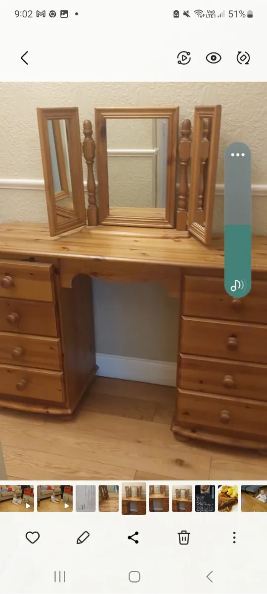 Pine dressing table - Image 3