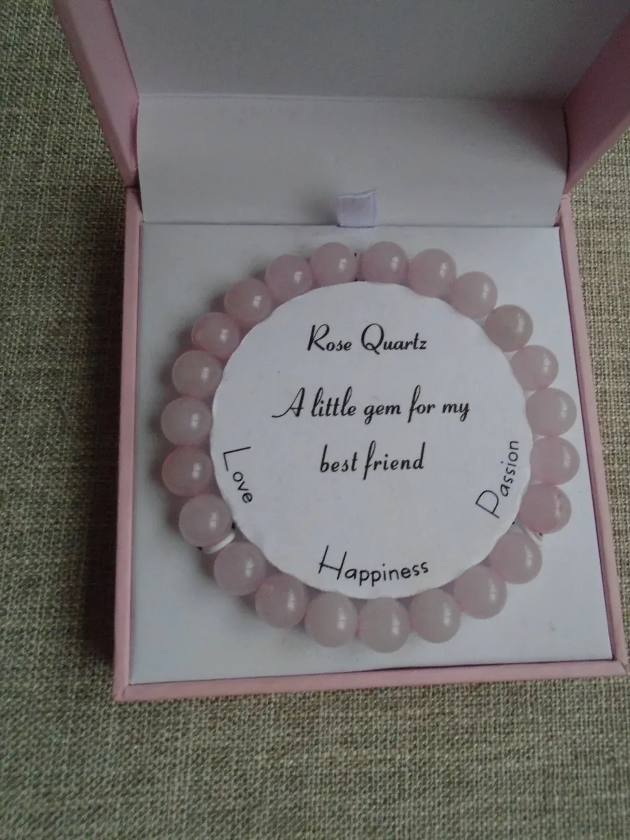 Rose Quartz bracelet Gemstone jewellery.Gift - Image 4
