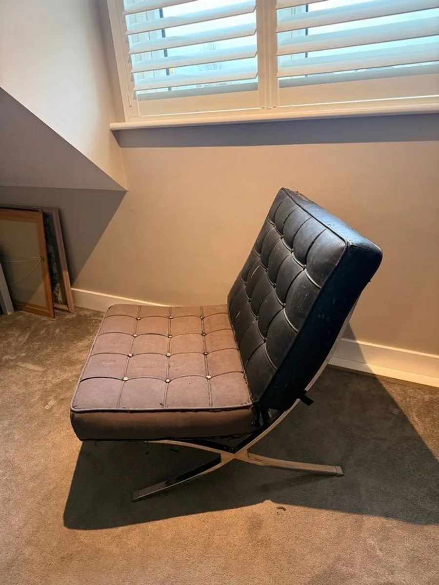 Barcelona style chair. - Image 3