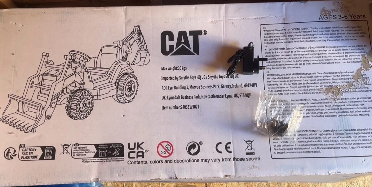 CAT Backhoe Tractor 10.8V Lithium Electric Ride On - Image 3