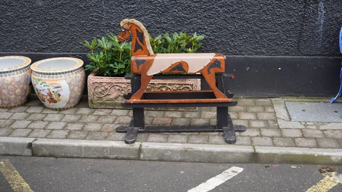 Vintage Wooden Rocking Horse - Image 1
