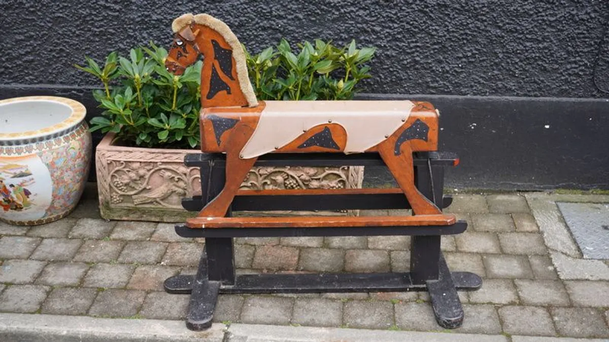 Vintage Wooden Rocking Horse - Image 2