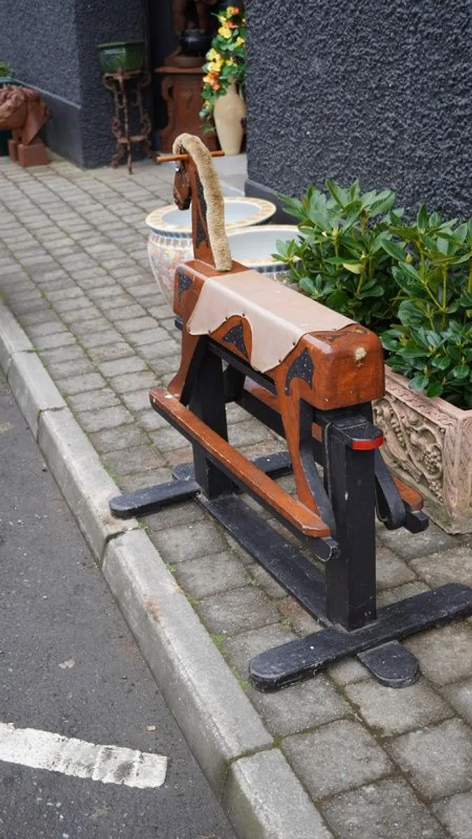 Vintage Wooden Rocking Horse - Image 4