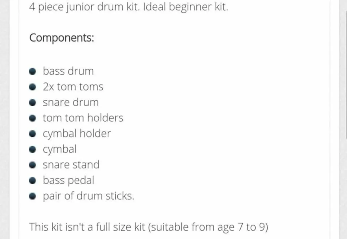 DXP 104 3A 4 Piece Junior Drum Kit - Image 2