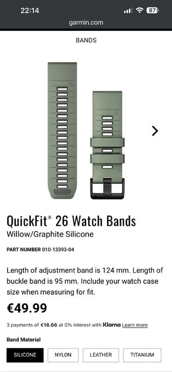 Garmin Watch Straps - 26mm - Image 1