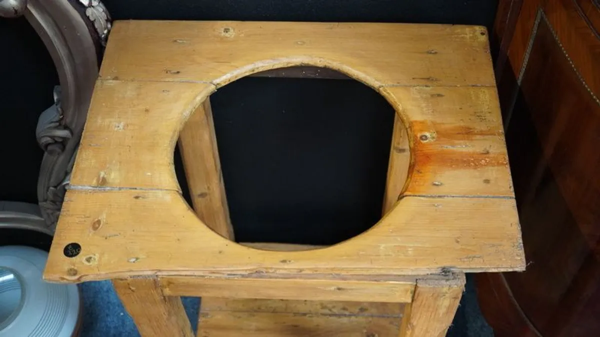 Antique Pine Washstand with Jug & Bowl Set - Image 3