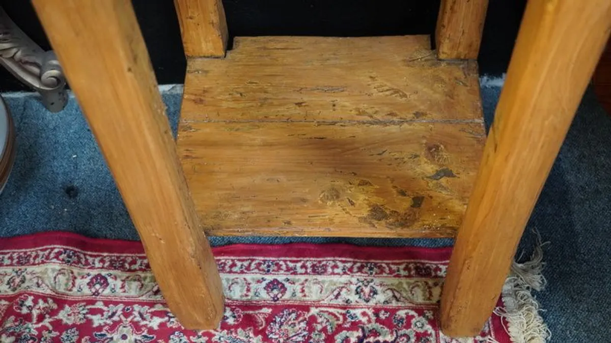 Antique Pine Washstand with Jug & Bowl Set - Image 4
