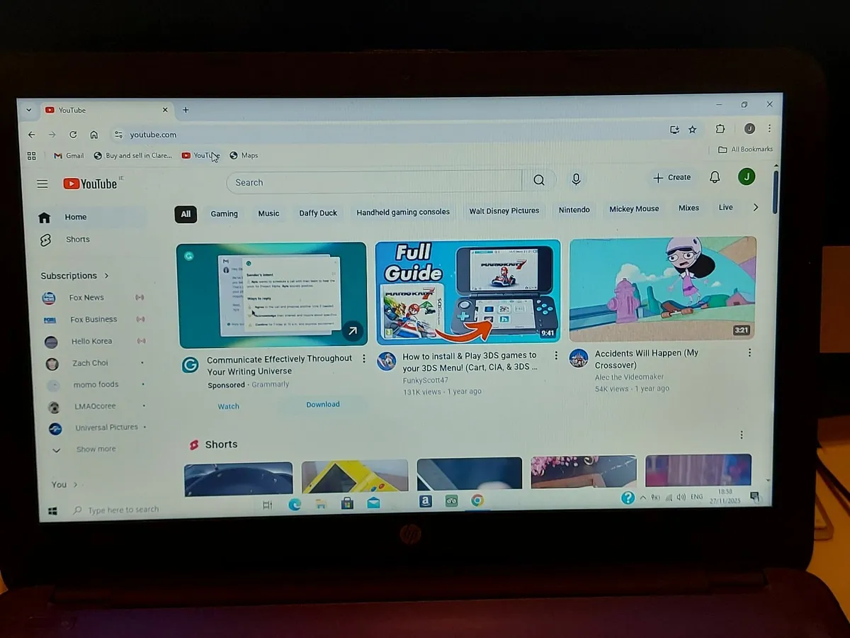 HP 15.6 inch Laptop, Purple, 4GB, 1 Terrabyte HDD, - Image 4