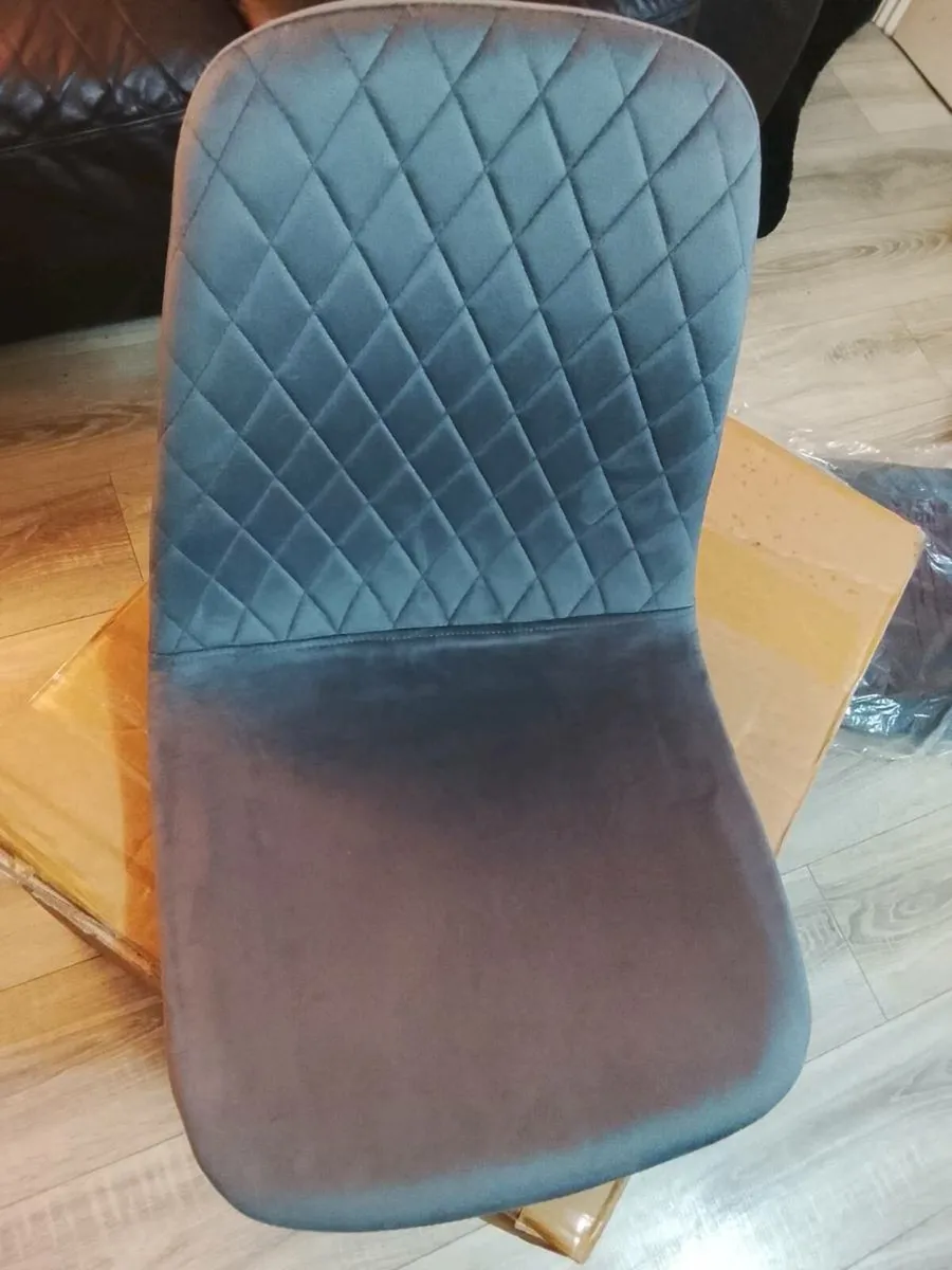 Dining Chairs/ Set of 4 Velvet Upholstered Seat Ch - Image 2